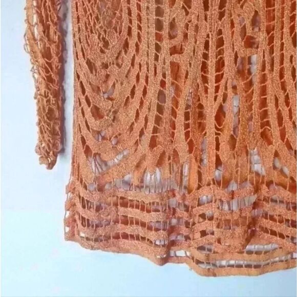Urban mango Chic Orange Crochet Top - Picture 3 of 8